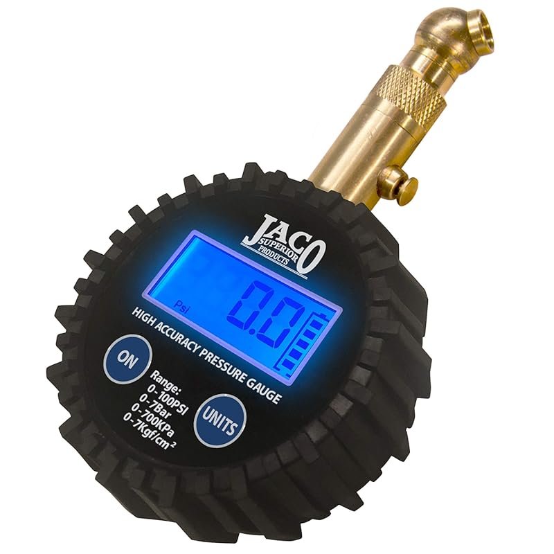 JACO Elite Digital Tire Pressure Gauge for 100 PSI with Accurate Readi