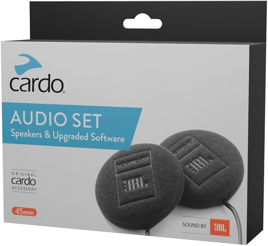 Cardo 45mm Audio Set, Works with Most Helmet Communicators