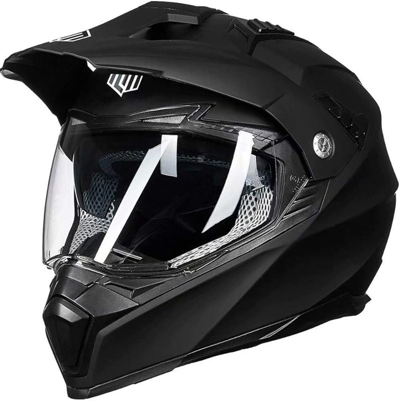 ILM Dual Sport Motorcycle Helmet with Sun Visor, DOT Certified for Adu