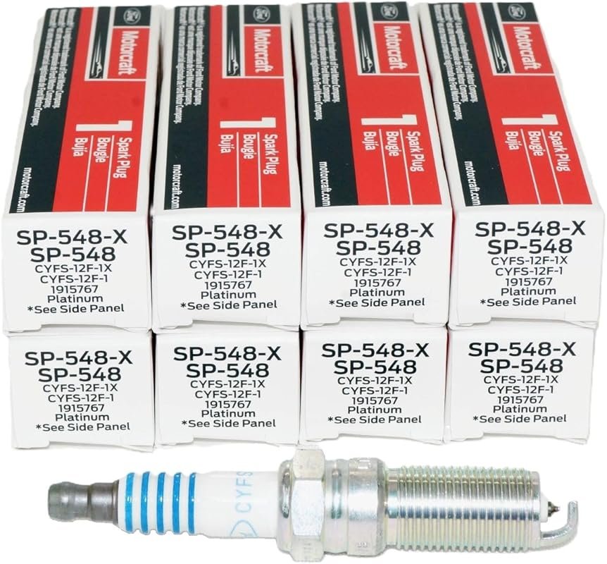 Motorcraft SP548 Spark Plug Set of 8 for Ford Mustang and F-150 2011-2