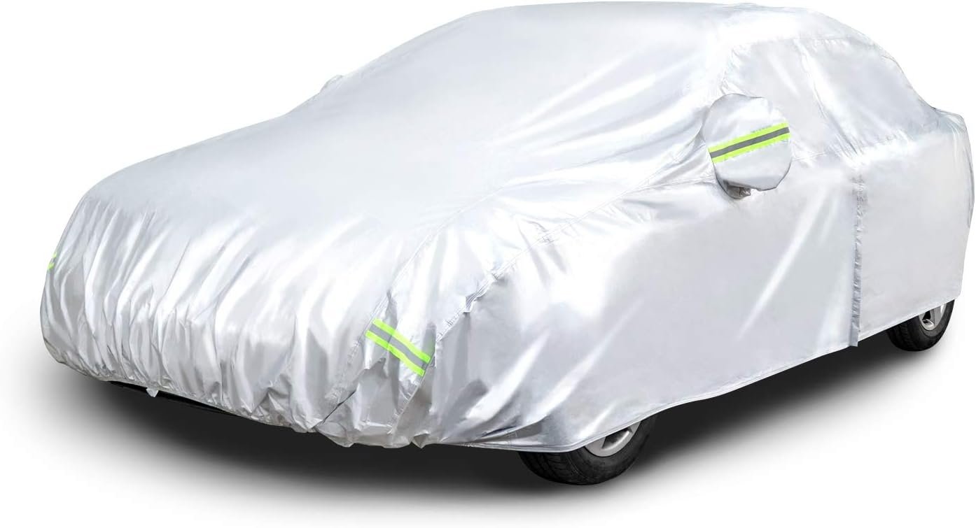 Amazon Basics Silver Weatherproof Car Cover