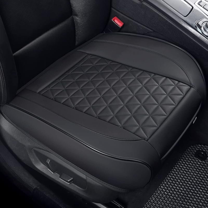 Black Panther Luxury Faux Leather Anti-Slip Front Car Seat Cover for 9