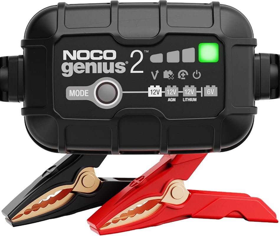 NOCO Genius2 2A Smart Charger for 6V/12V Batteries with Desulfator and