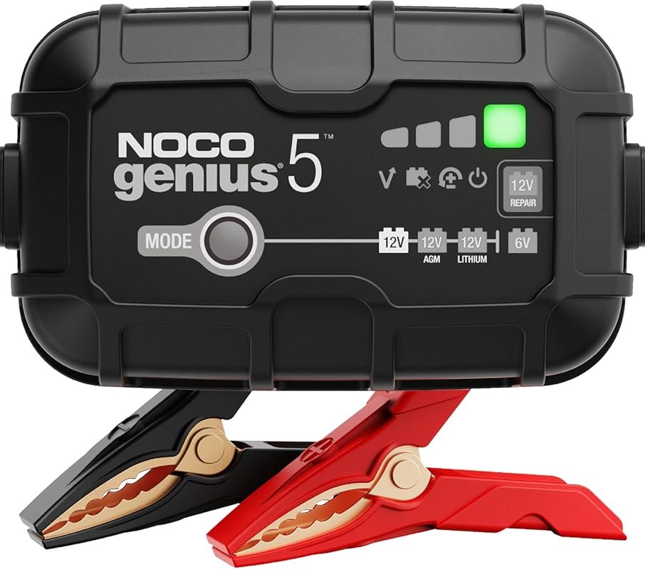 NOCO Genius5 5A Smart Charger for 6V/12V Batteries with Overcharge Pro