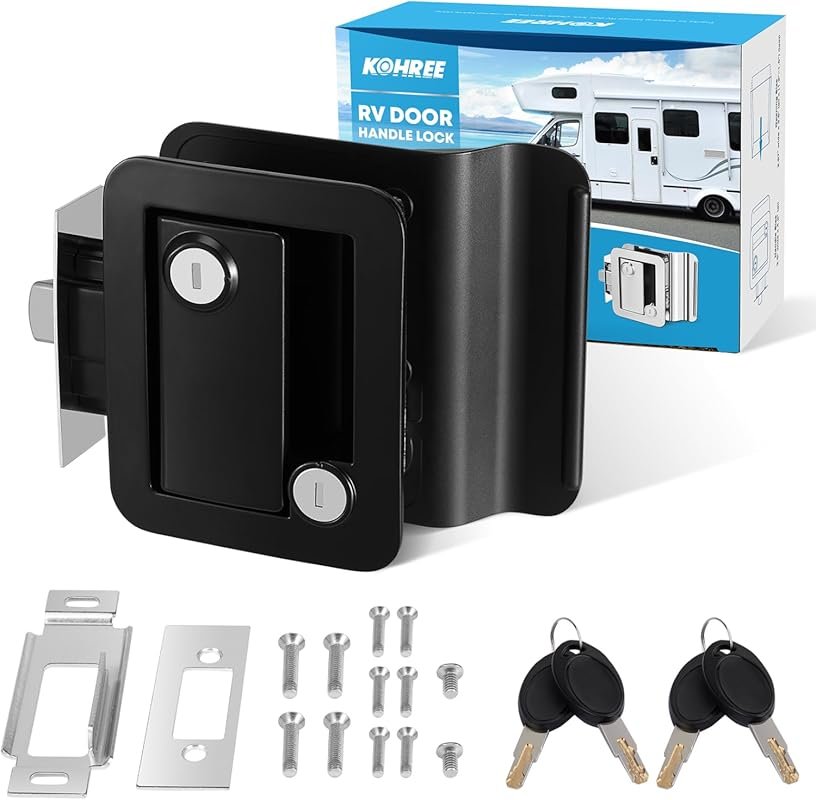 Kohree RV Door Lock Replacement with Paddle Deadbolt for Camper and Tr