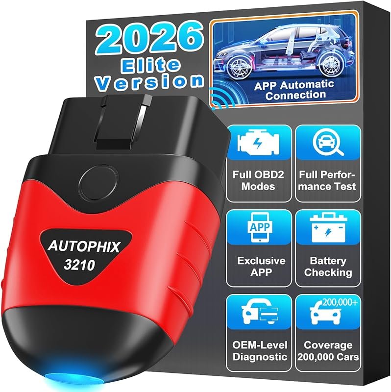 AUTOPHIX 3210 Bluetooth OBD2 Scanner Checks Engine Light and Battery f