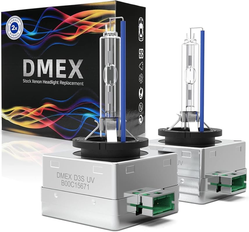 DMEX D3S HID Xenon Headlight Bulbs: 35W Replacement, 8000K White Blue,
