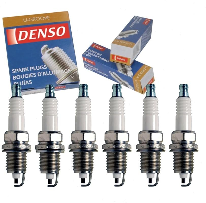 Set of 6 DENSO Standard U-Groove Spark Plugs for Jeep Wrangler 4.0L an