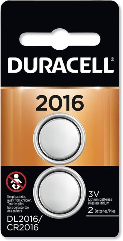 Duracell DL2016B2PK CR2016 3V Lithium Coin Battery 2-Pack for 2016 Cad