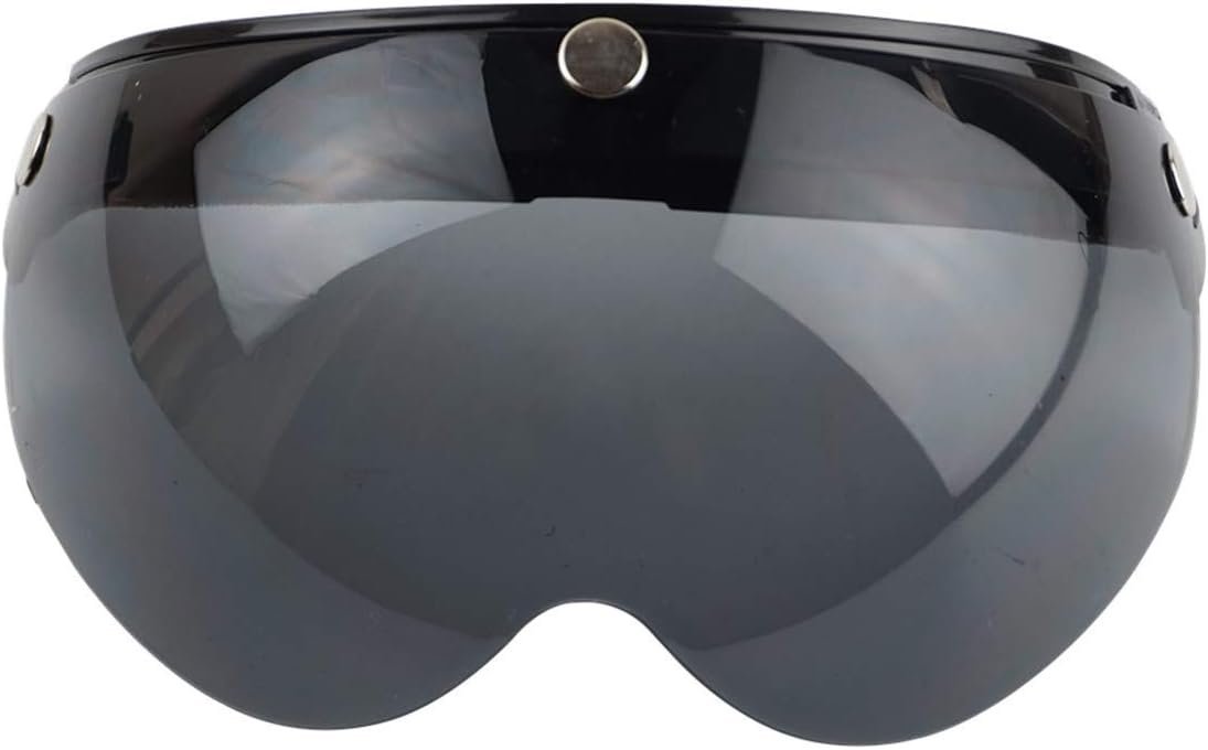VCOROS Universal Pilot-Style Visor for Open Face Helmets – 3-Snap Flip