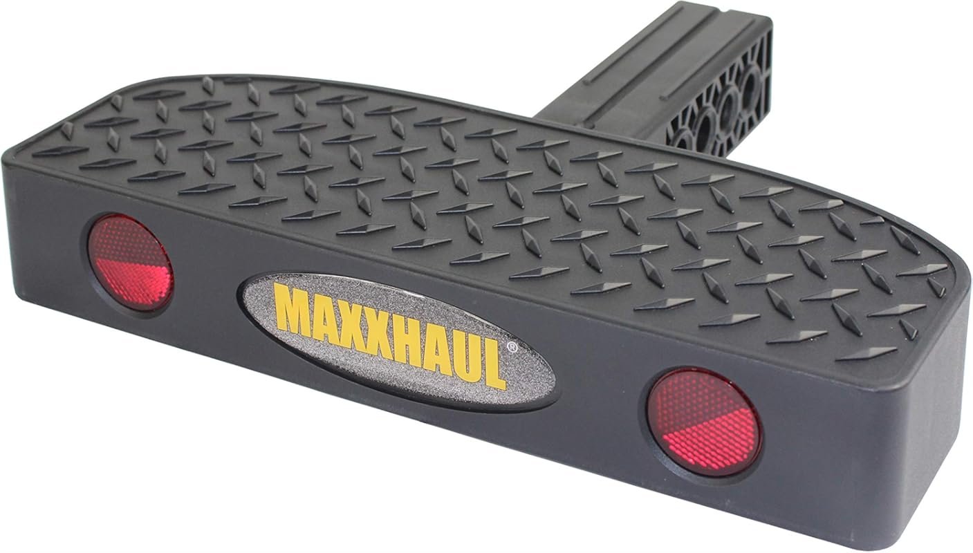 MaxxHaul Hitch Mount Bump Step with Anti-Slip Platform for 2-Inch Rece