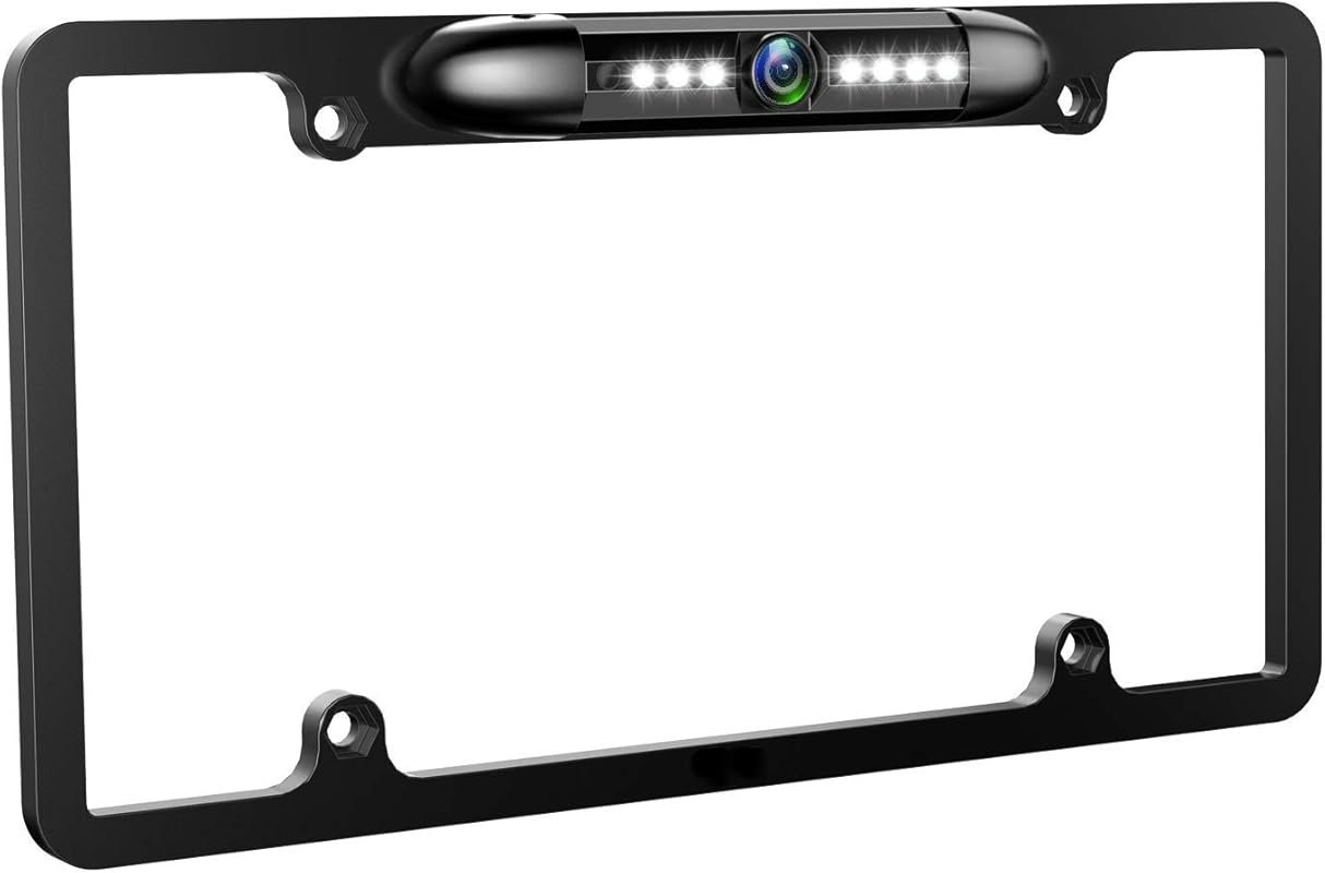 GLK Licence Plate Backup Camera with 170-Degree View and Night Vision 