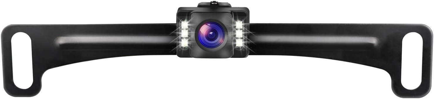 GLK Licence Plate Backup Camera with Wide Angle, Night Vision LEDs, an