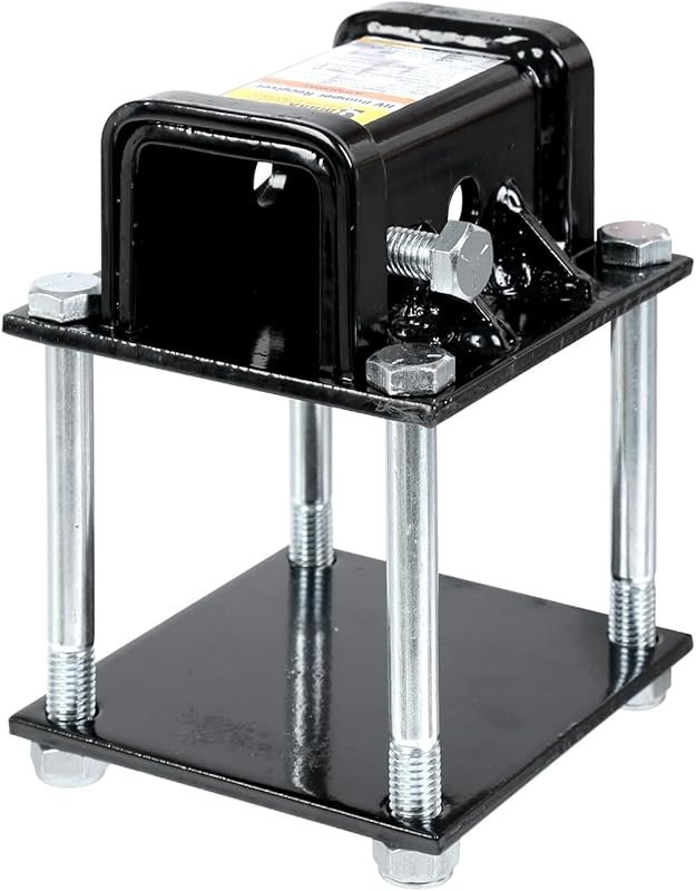 MaxxHaul 2 x 2 inch Hitch Receiver Adapter for Mounting to 4 Inch Square RV Bumpers