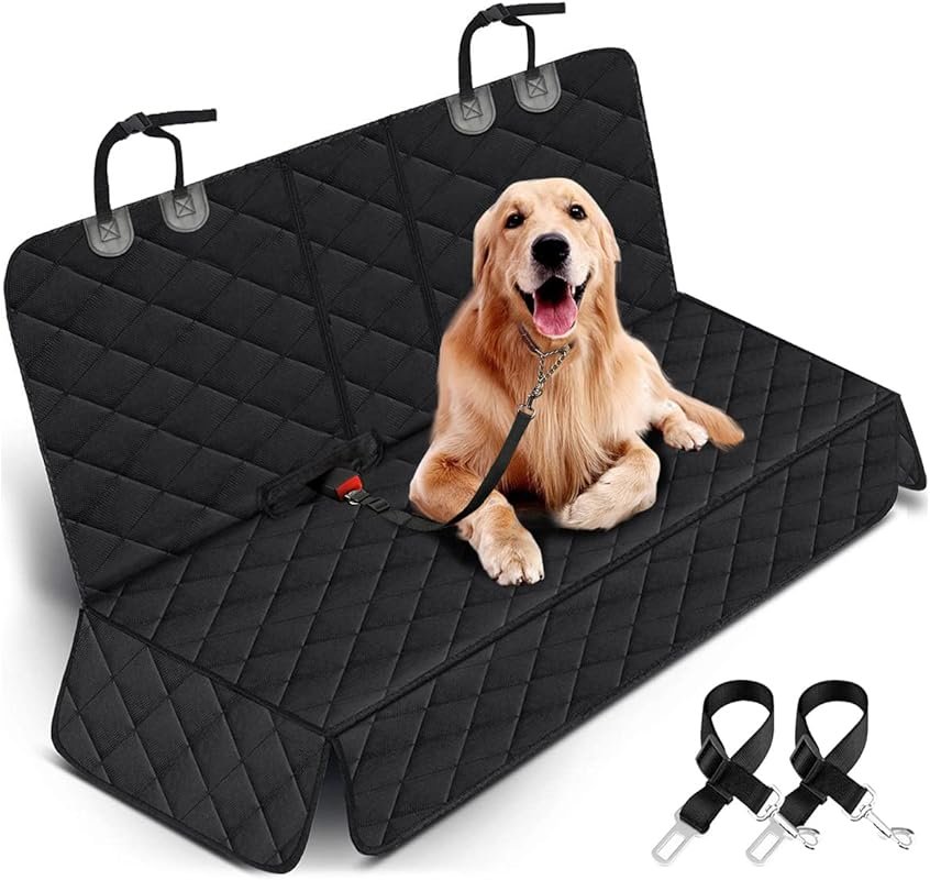 Waterproof and Non-Slip Dog Car Seat Cover for the Back Bench, Fits Mo