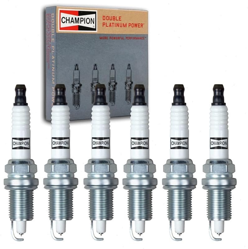 Set of 6 Champion Double Platinum Spark Plugs for Jeep Wrangler 4.0L a