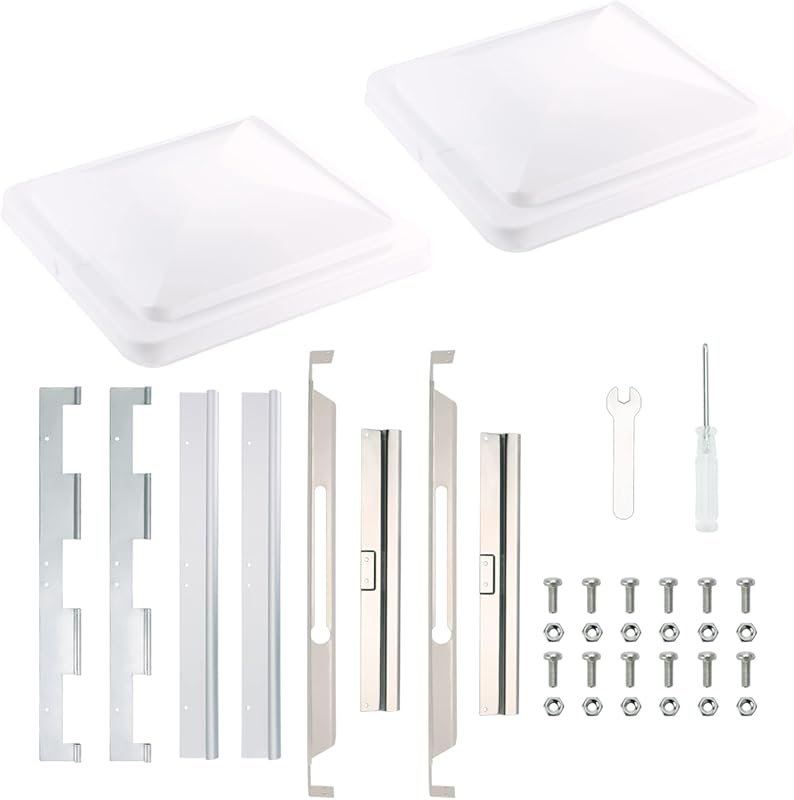 Expert RV Vent Lid Replacements 2-Pack, Universal Fit for Trailers, Ca
