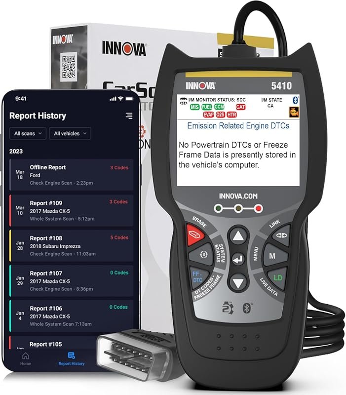 Innova 5410 All-System OBD2 Scanner for Engine, ABS, SRS, and Transmis