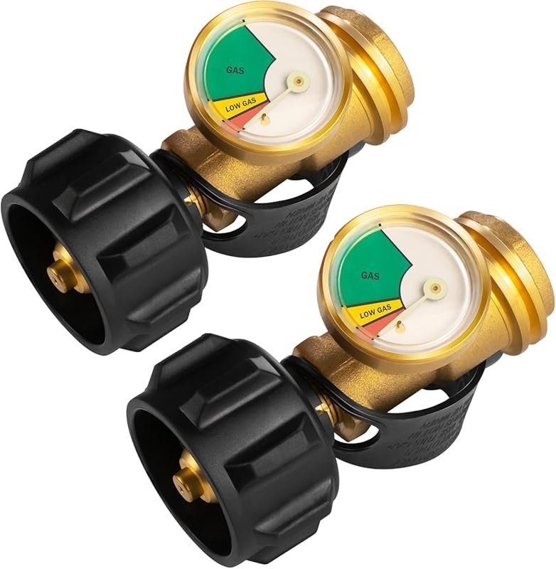DOZYANT Propane Tank Level Indicator for RVs: 2-Pack with Leak Detecti