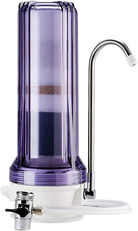 iSpring CT10-CL 7-Stage Countertop Water Filter System Reduces Heavy M