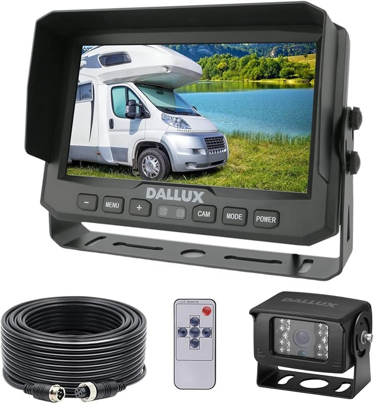 DALLUX Backup Camera System for Trucks with 7-Inch Monitor and Waterpr