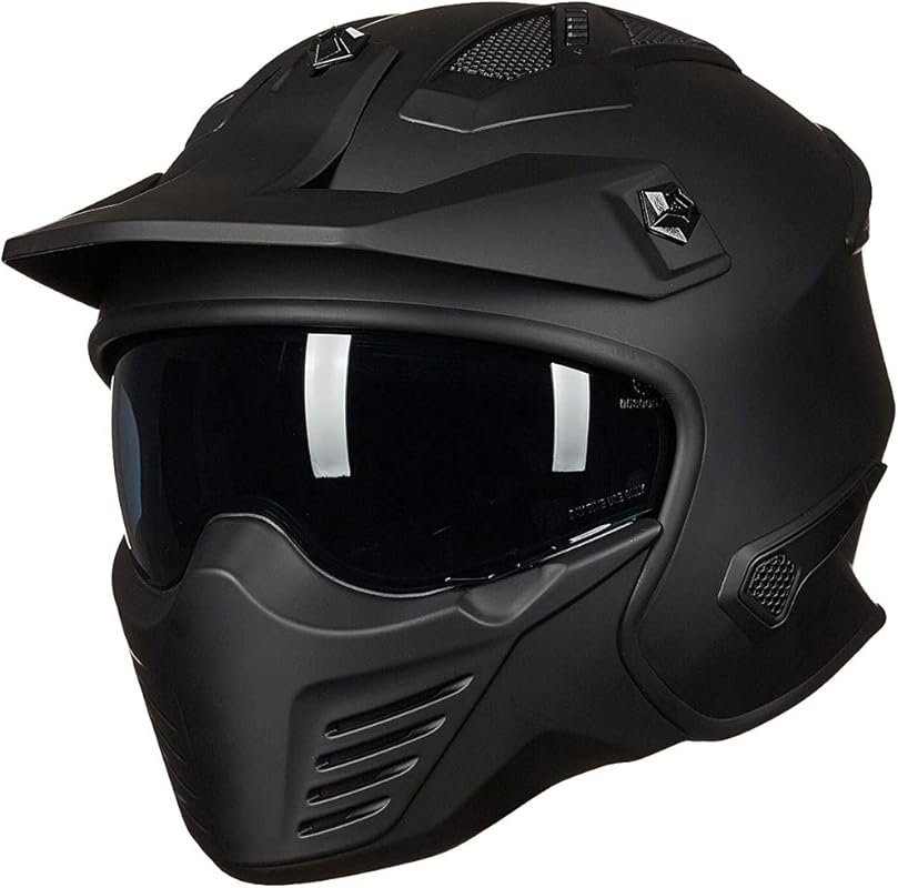 ILM Open Face Motorcycle 3/4 Half Helmet for Dirt Bike Moped ATV UTV M