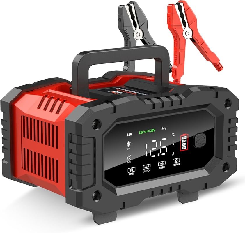 YONHAN 20A 12V 24V Automatic Battery Charger for LiFePO4 and Lead Acid