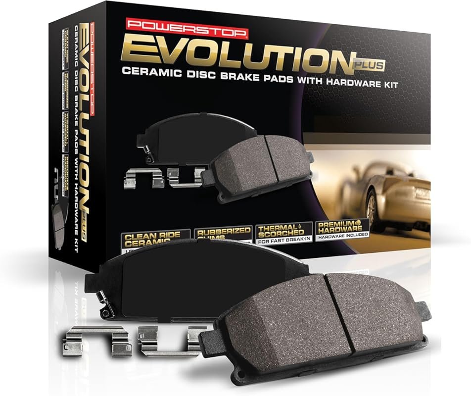 PowerStop Z17 Ceramic Front Brake Pads with Installation Hardware for 