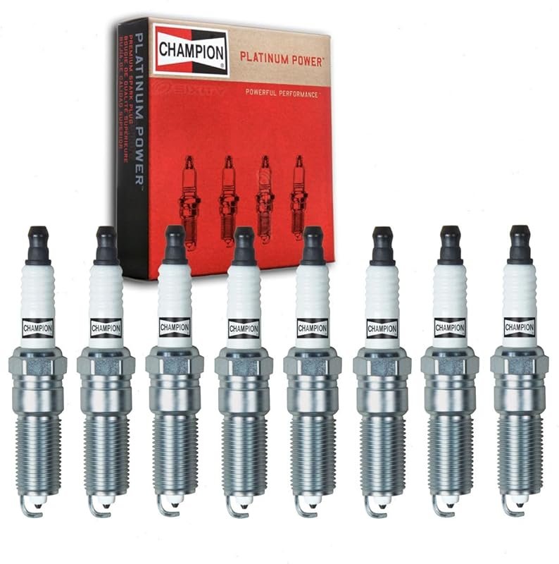 8 pc Champion Platinum Spark Plugs compatible with Ford F