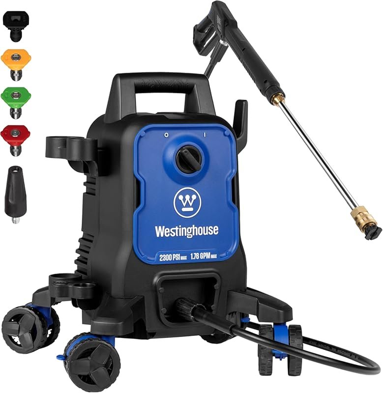 Westinghouse ePX3100 electric pressure washer for car detailing: 2300 