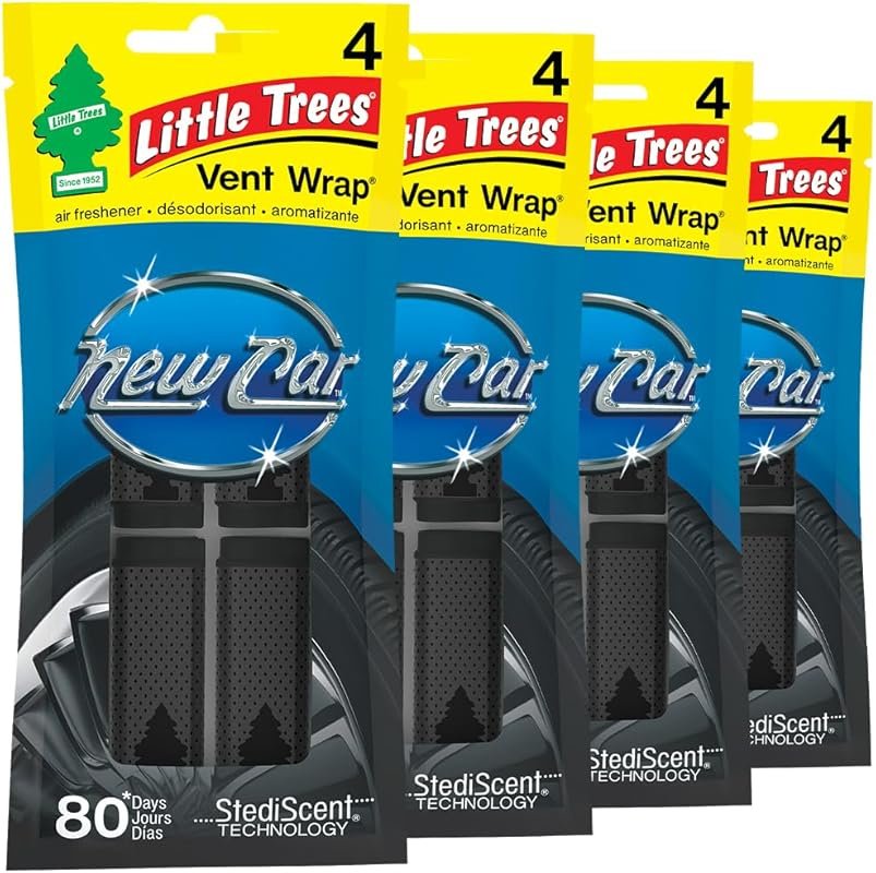 Little Trees Car Air Freshener Vent Wrap New Car Smell 16 Count