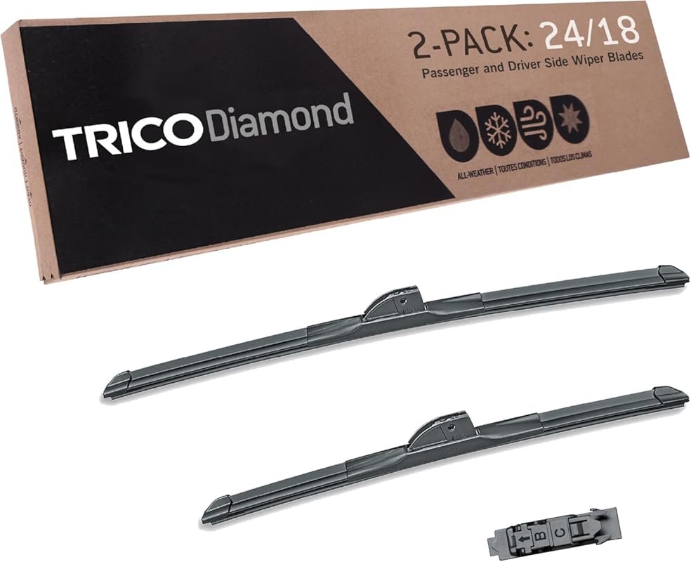 TRICO Diamond Wiper Blades for 2016 Ford Fusion, 24-Inch and 18-Inch A