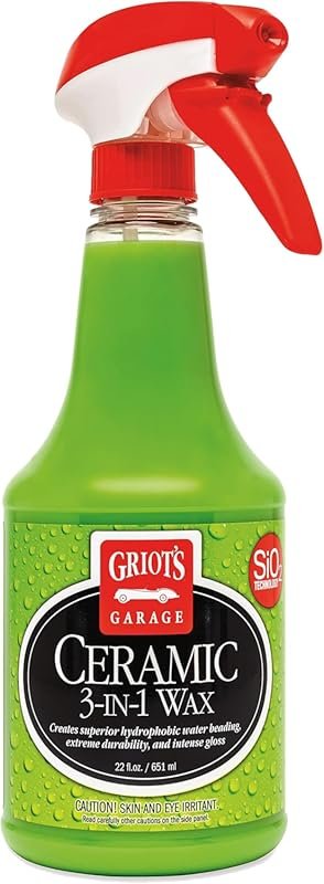 Griot's Garage Ceramic 3-in-1 Wax SiO2 Spray for Cars Trucks and RVs w