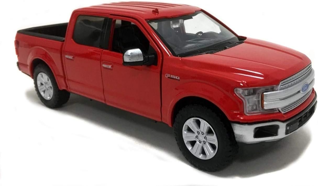 Red 2019 Ford F-150 Lariat Crew Cab 1/24 Diecast Model by Motormax