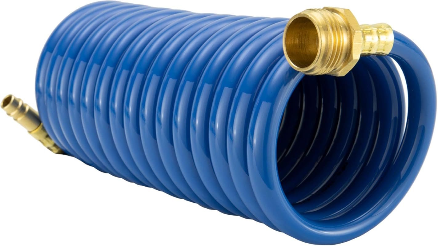 RecPro 15-Ft RV Exterior Shower Hose – UV Resistant, Includes Optional
