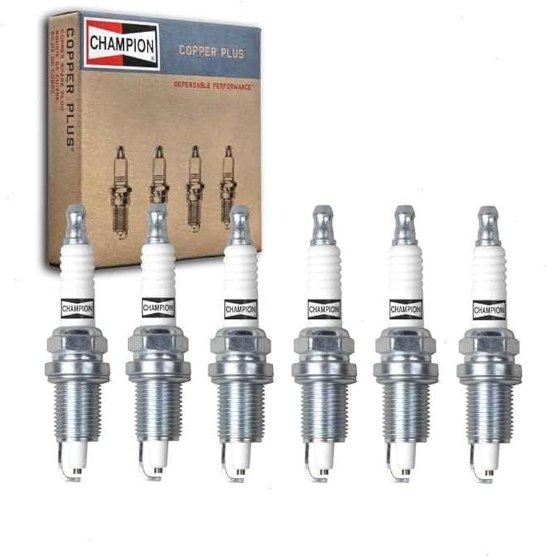 Set of 6 Champion Copper Plus Spark Plugs for Jeep Wrangler 4.0L Engin