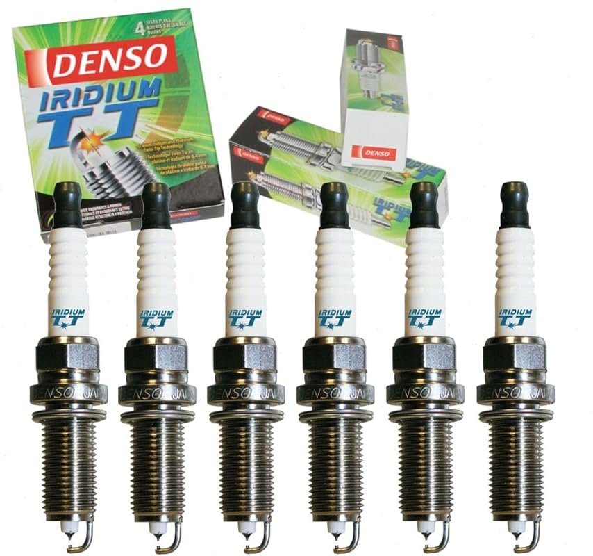 6 pc DENSO Iridium TT Spark Plugs compatible with Nissan Maxima 3.5L V
