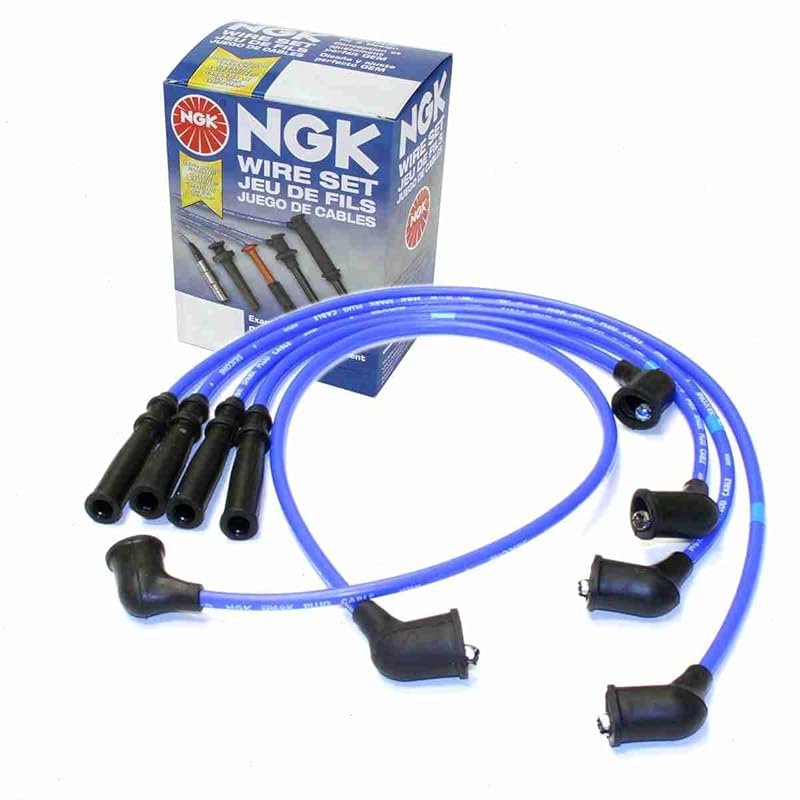 NGK Spark Plug Wire Set Compatible with Nissan Pickup 2.4L L4 1995