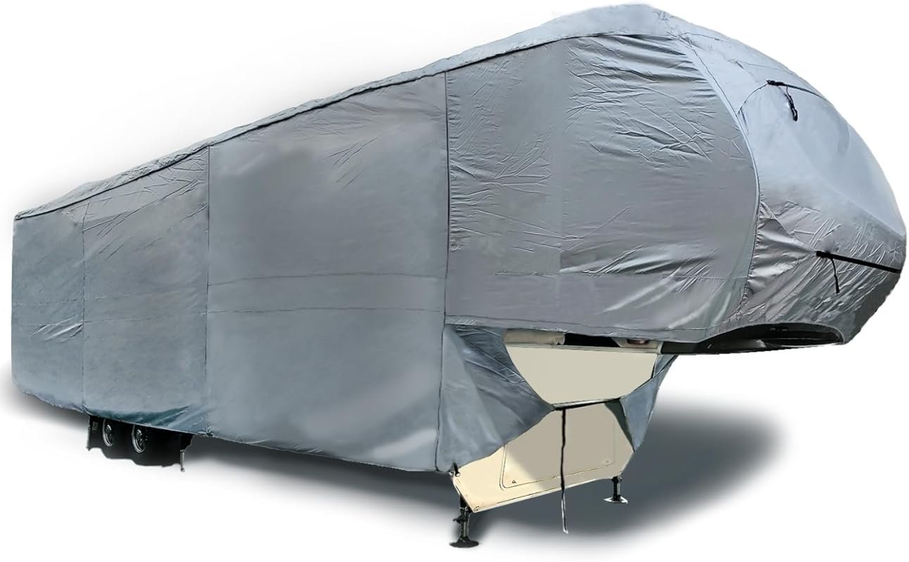 EliteShield 5th Wheel RV Cover for 29-33 Feet, Extra Tall 140 Inches, 