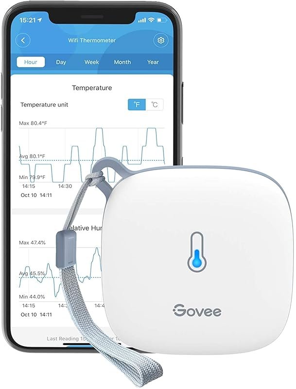 Govee Smart Thermometer Hygrometer, WiFi Humidity Temperature Sensor w