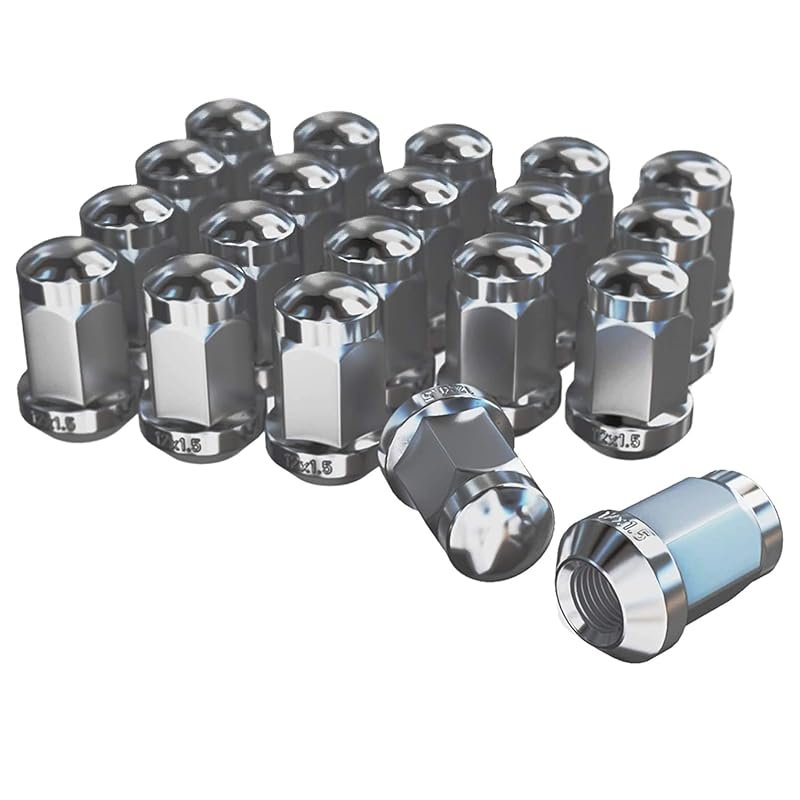 NPAUTO Chrome Lug Nuts 12x1.5 Bulge Acorn Conical Seat 19mm Hex Honda