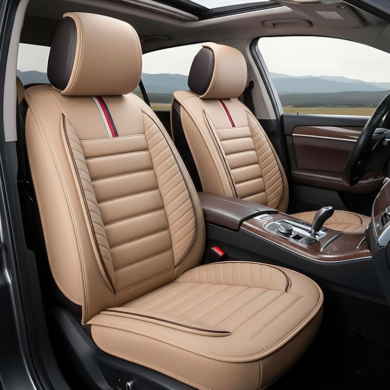Premium Waterproof Faux Leather Car Seat Covers for SUVs, Trucks, and 
