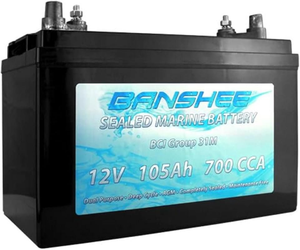 Banshee BCI Group 31M Dual Purpose Deep Cycle Sealed AGM Marine & RV B