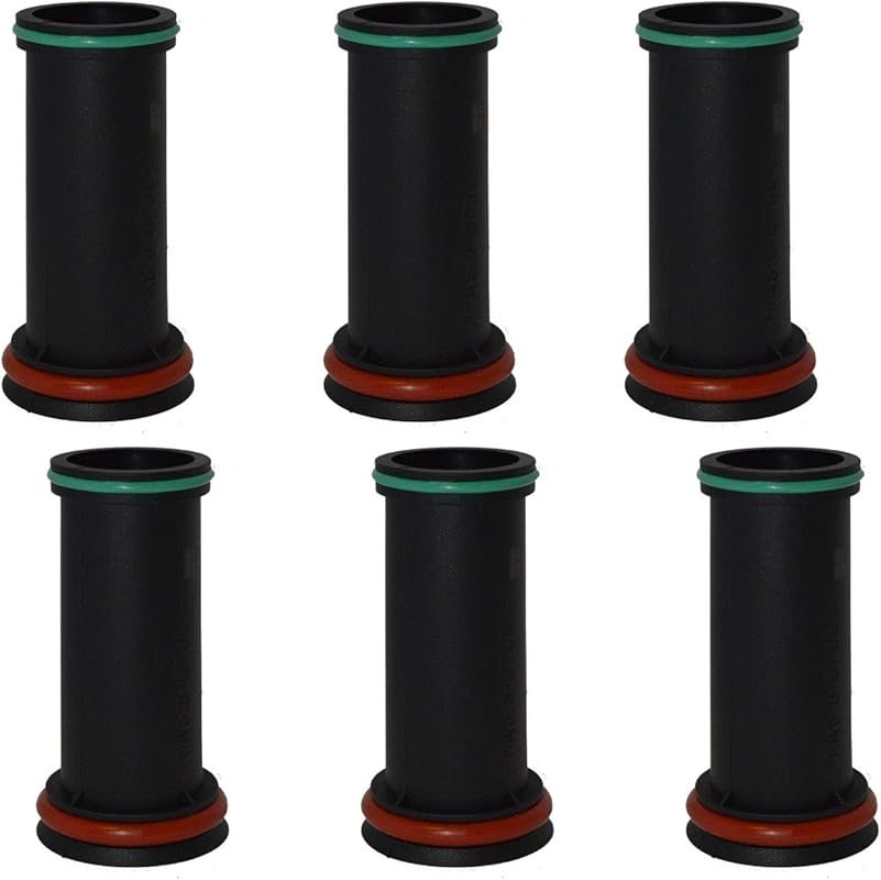 Set of 6 Spark Plug Tubes with O-Rings for Porsche 911 996 and Boxster