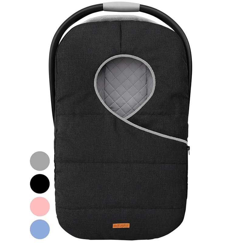 Warm, Waterproof Winter Carseat Cover for Baby with Thick Fleece Linin
