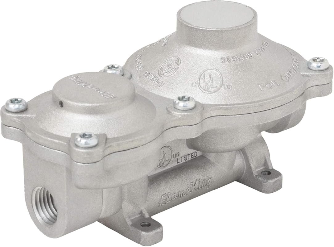Flame King 160,000 BTU 2-Stage Propane LP Regulator for RVs and Traile