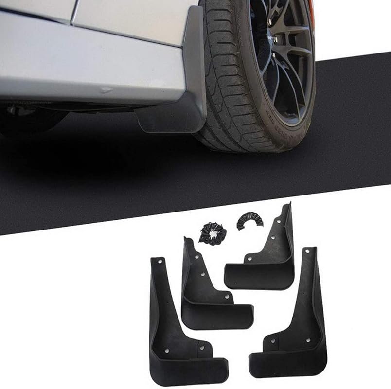 4-Piece Black Mud Flaps for 2015+ Dodge Charger GT, RT, and Scat Pack