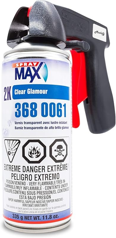Spraymax 2K Clear Coat Aerosol for High Gloss Automotive Paint Repair
