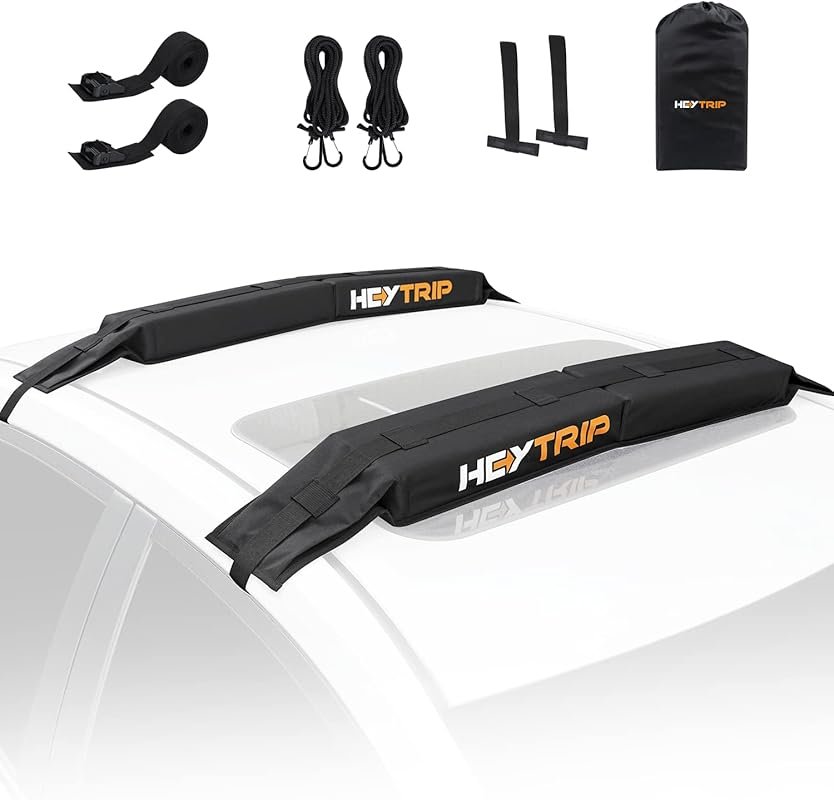 HEYTRIP Universal Soft Roof Rack Pads for Kayak, Surfboard, and SUP wi
