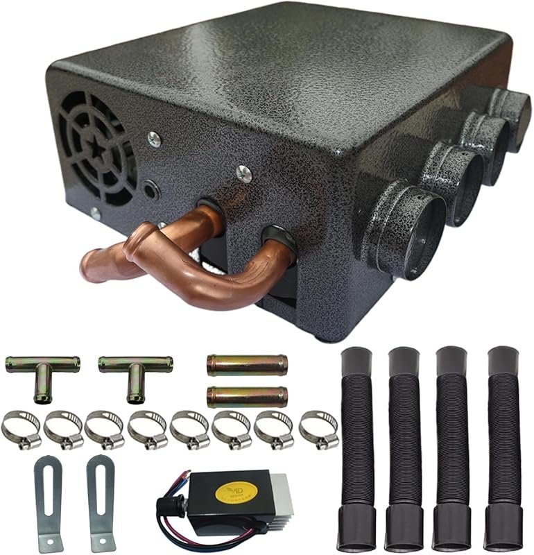 Diesel 12V Heater for Campers with 4 Ports and Low Profile Design